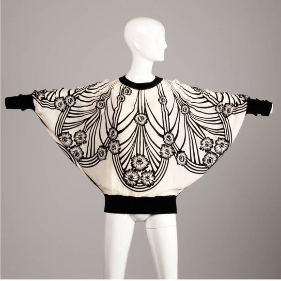 Jean Paul Gaultier Art Nouveau Batwing Top Shirt Blouse - Picture 4 of 8
